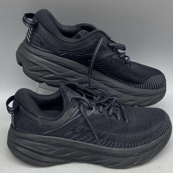 HOKA BONDI 7 WIDE (1110530-BBLC) All Black NWOB Men’s 7.5 2E or Women’s 9.5 2E - Picture 2 of 15